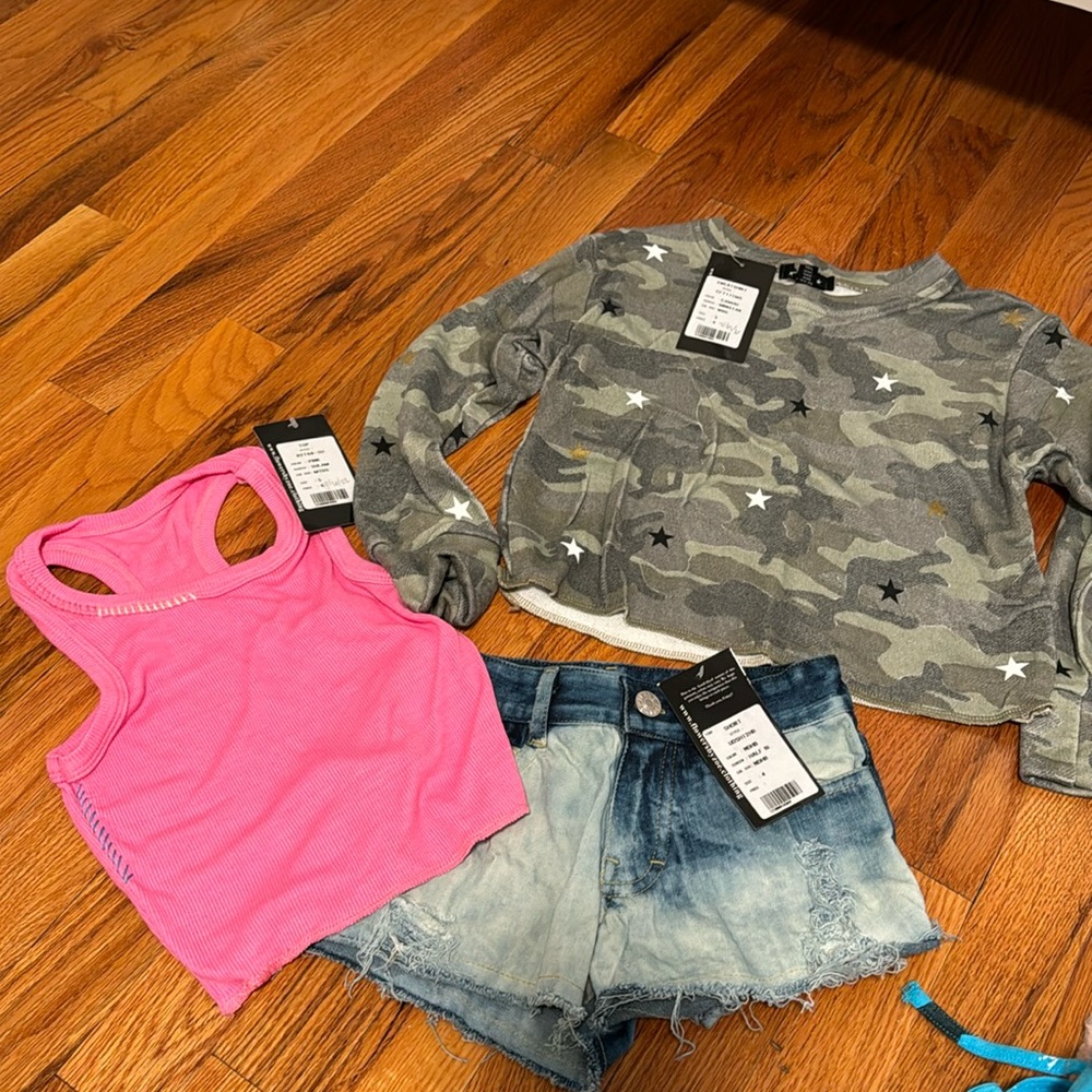 Flowers by Zoe Bundle - tank, shorts and sweatshirt